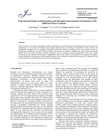 Más sobre Estudio Experimental sobre las Características de Deformación y Resistencia de la Arenisca con Diferentes