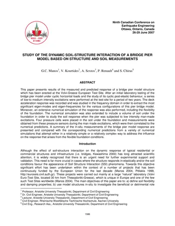 Más sobre Novena Conferencia Canadiense sobre Ingeniería Sísmica: Estudio de la Interacción Dinámica Suelo-Estructura
